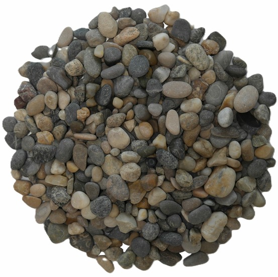 Gravillon roulé mignonette gris mixte 4/6 en big bag d'1T