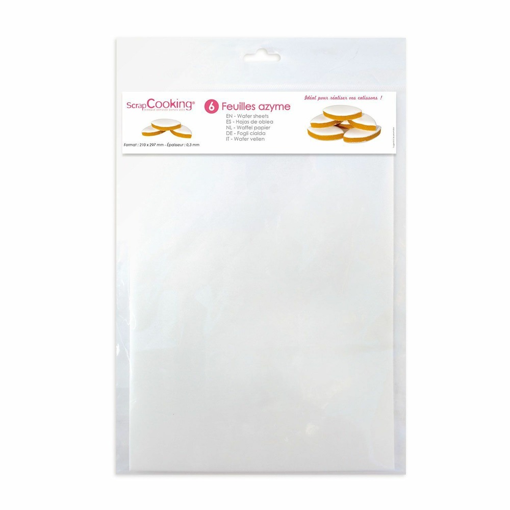 36 feuilles azyme blanches a4 pour pâtisserie