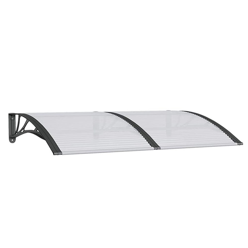 Auvent de porte noir 150x100 cm polycarbonate