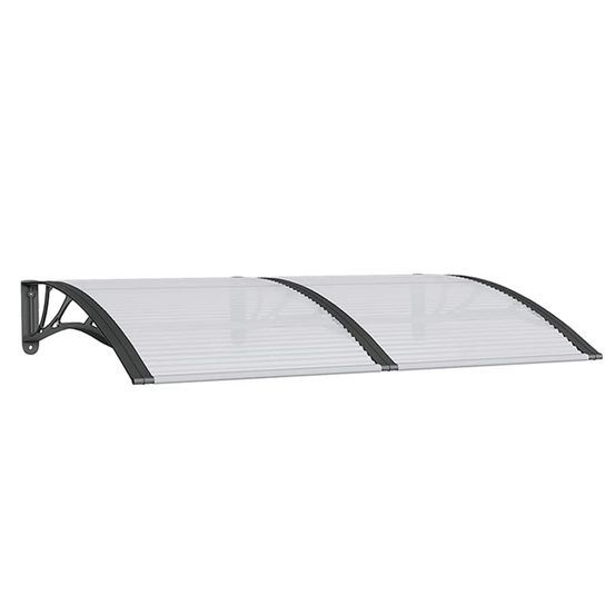 Auvent de porte noir 150x100 cm polycarbonate
