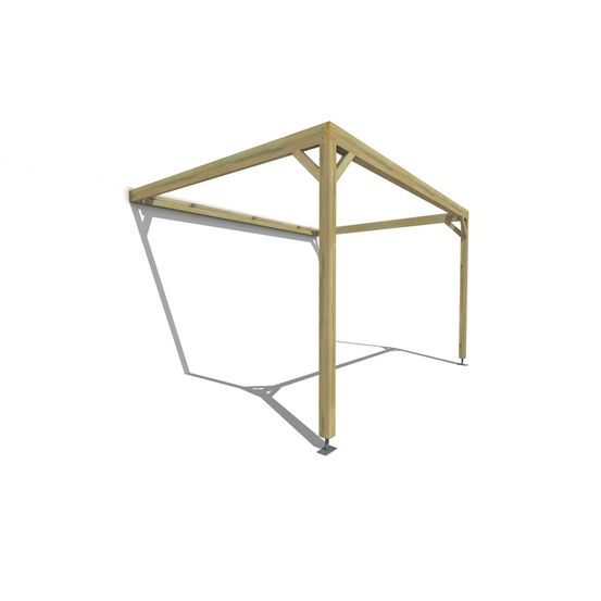 Pergola bois • 4m x 3m • adossée • cadre simple • livraison comprise