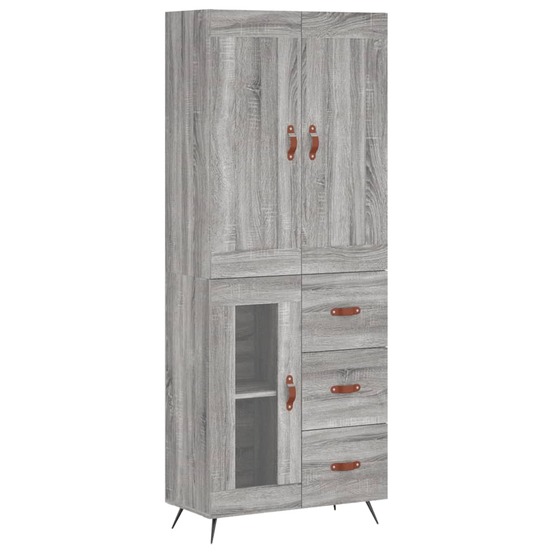 Buffet bahut commode armoire meuble de rangement organisateur cuisine salle de séjour salon haut sonoma 69,5 x 34 x 180 cm bo