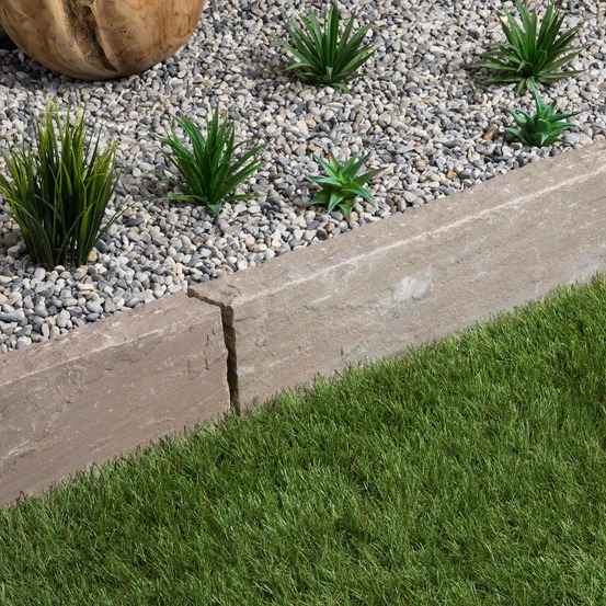 Bordure de jardin grès kandla ocre 100x20x8 cm (lot de 5 bordures soit 5 mètres) - ro'ma nature