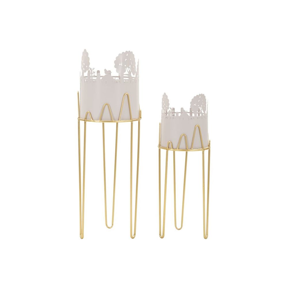 Lot de 2 cache-pots sur pied 