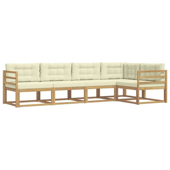 Ensemble de canapés d'extérieur 4 pc blanc et crème polyester