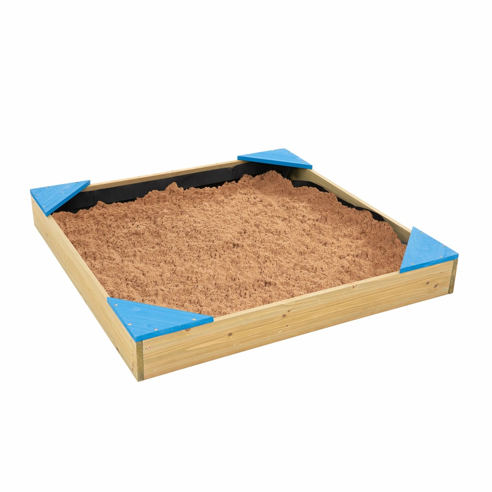 Bac à sable bois fsc® avec bâche de fond et couverture de protection