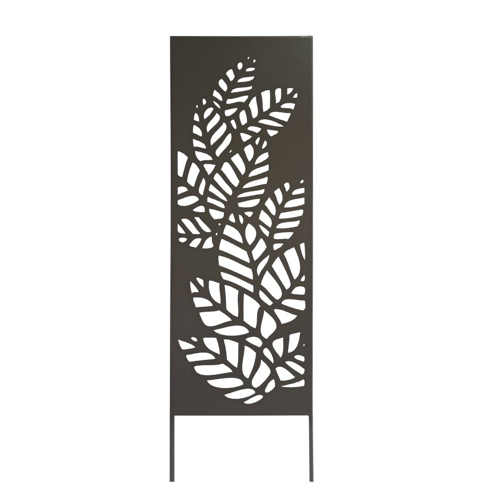 Trellis métal décoratif à planter athea - 0,33 x 1,20 m - brun
