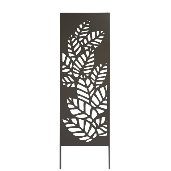 Trellis métal décoratif à planter athea - 0,33 x 1,20 m - brun