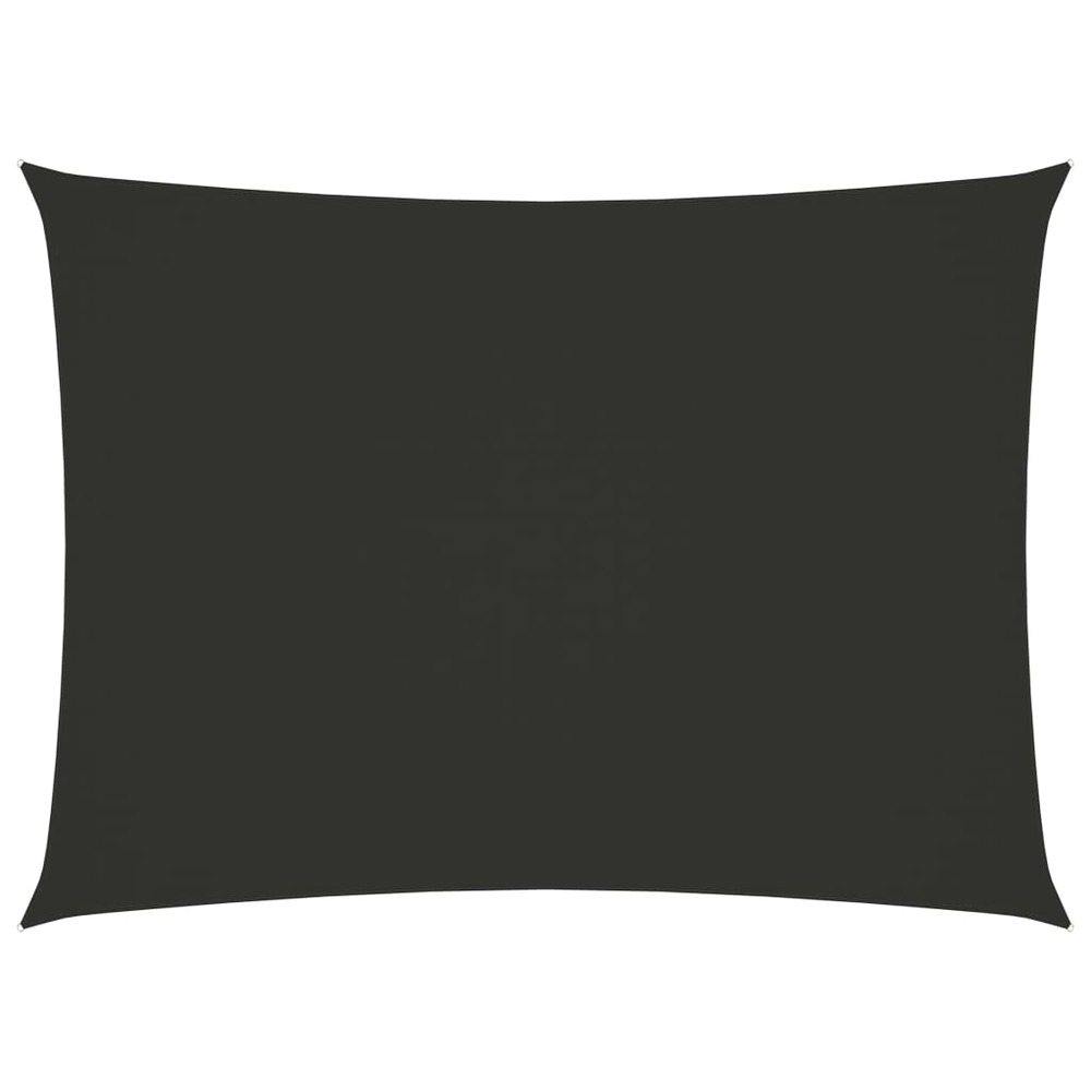 Voile toile d'ombrage parasol tissu oxford rectangulaire 3 x 4,5 m anthracite