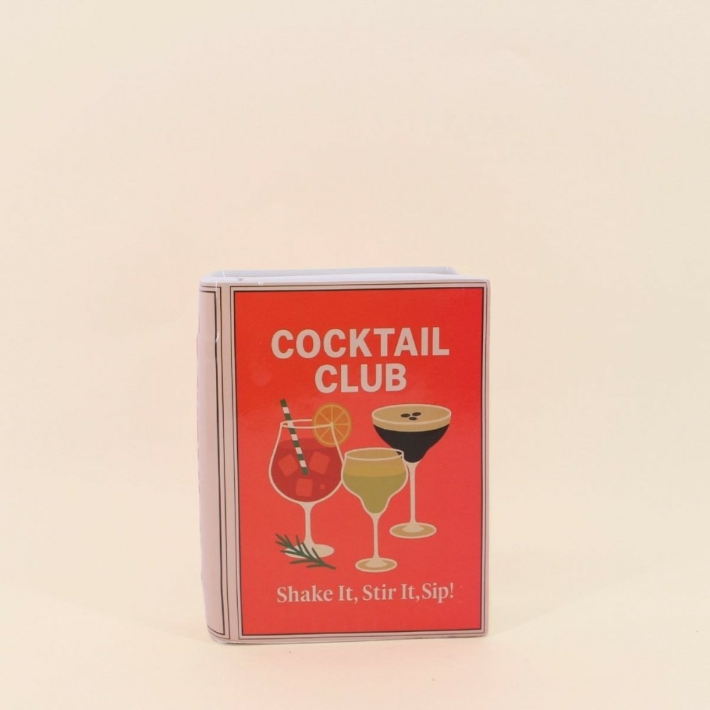 Vase livre cocktail club en dolomite orange 18cm