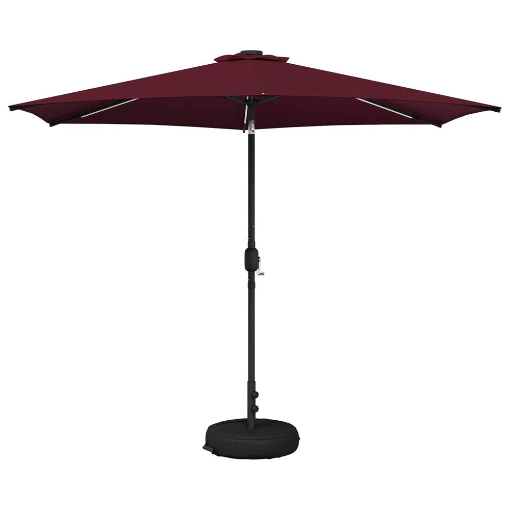 Parasol de jardin avec lumières led et base 300 x 300 cm