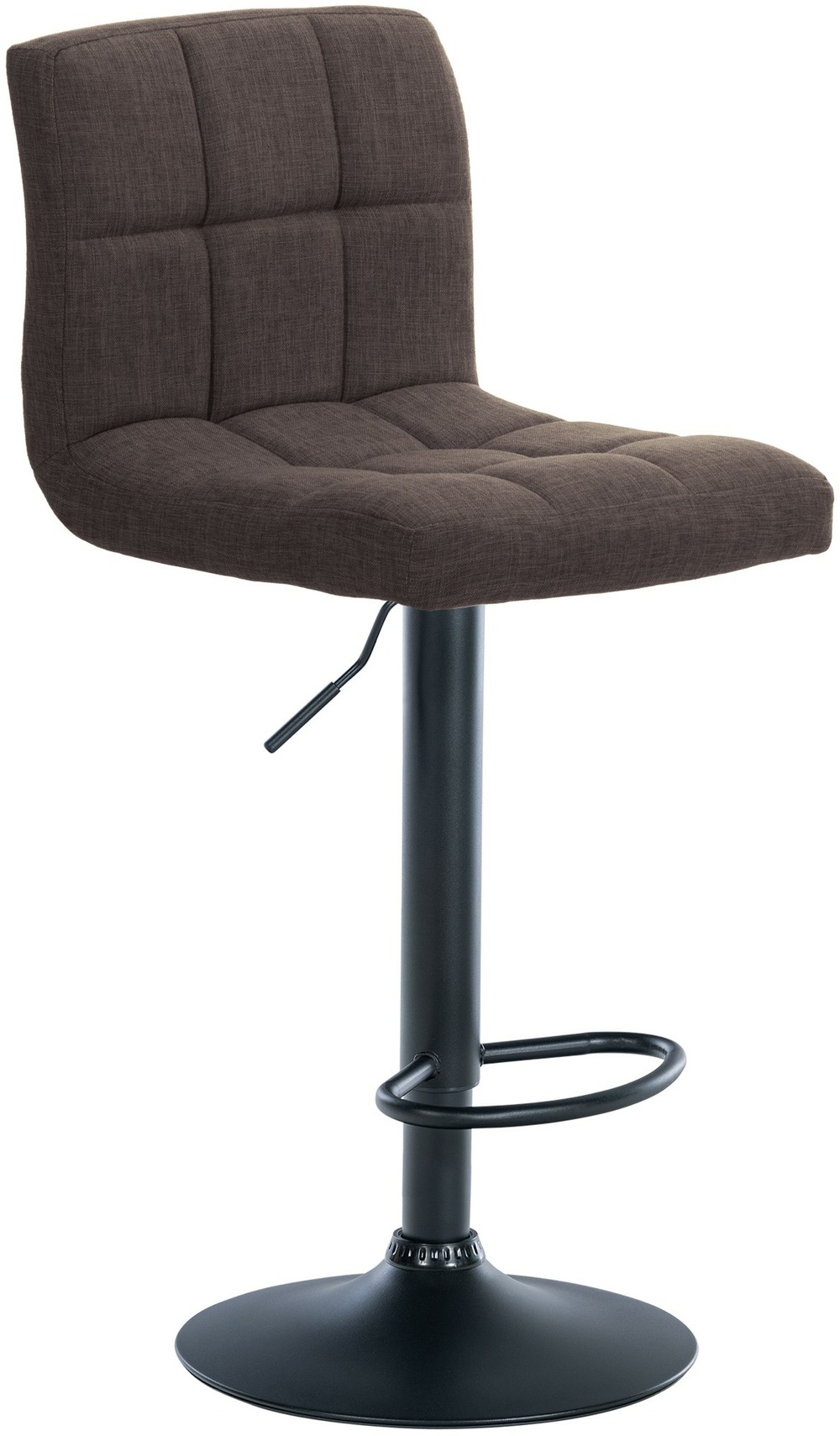 Tabouret de bar calma tissu noir