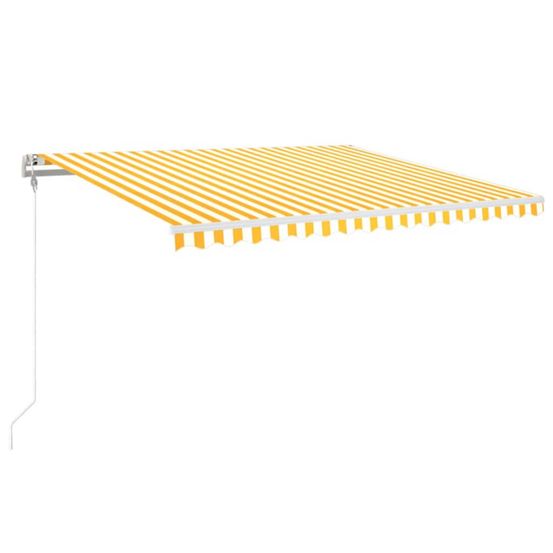 Auvent rétractable automatique 450x350 cm jaune et blanc