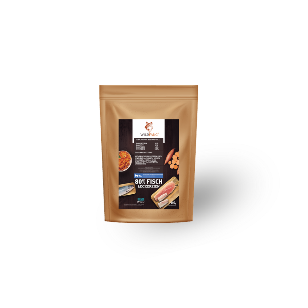 Wildfang - en-cas contenant 80 % de poisson - sans céréales - 1 x 100 g