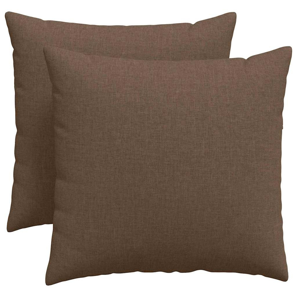 Coussins de canapé 2 pcs marron 50 x 50 cm tissu