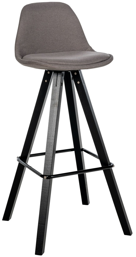 Tabouret de bar corbin tissu carré noir