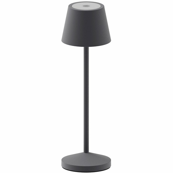 Lampe de table sans fil emily gris h25cm