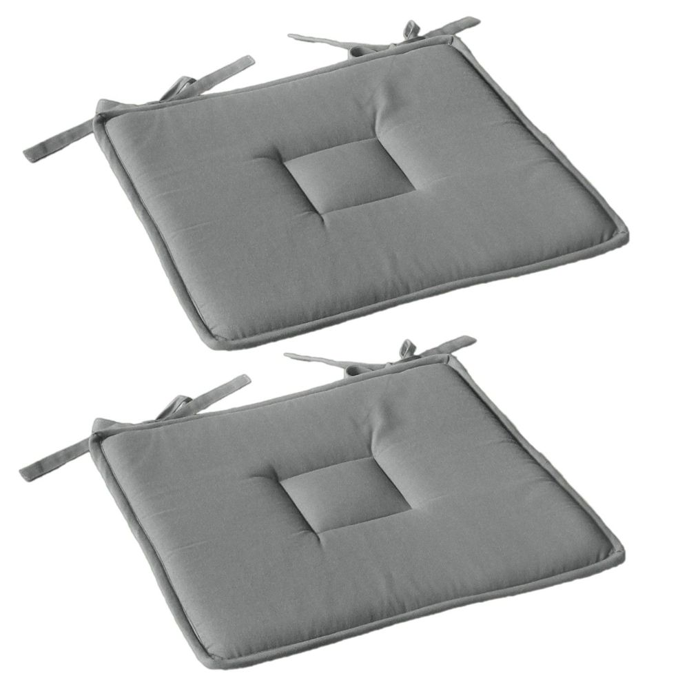 Lot de 2 galettes de chaise en coton panama