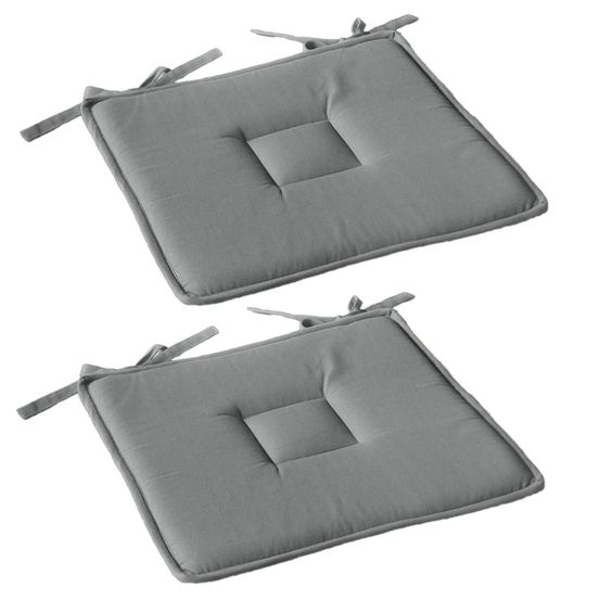 Lot de 2 galettes de chaise en coton panama