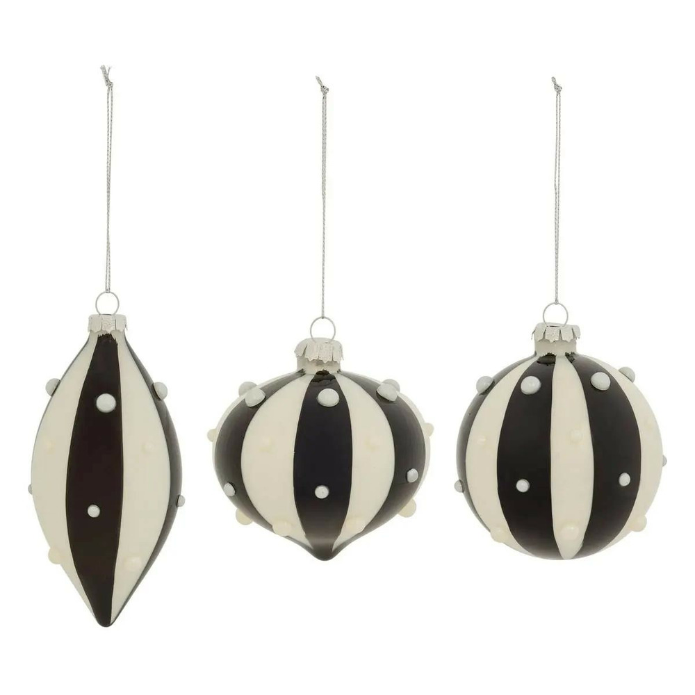 Lot de 3 boules de noël 