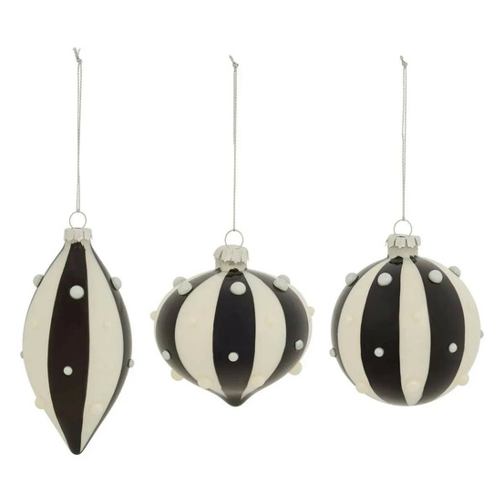 Lot de 3 boules de noël