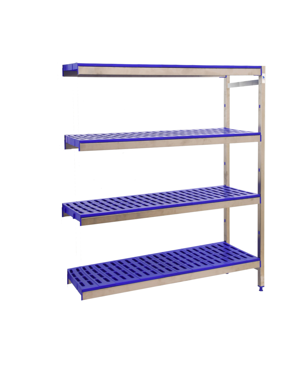 Etagère sans vis simoninox aditiooranl 4pp/1600x1660x500 a.inox/bleu 1600x1660x500 - simonrack