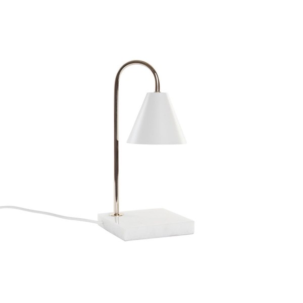 Lampe de bureau  doré blanc (15 x 15 x 33 cm)