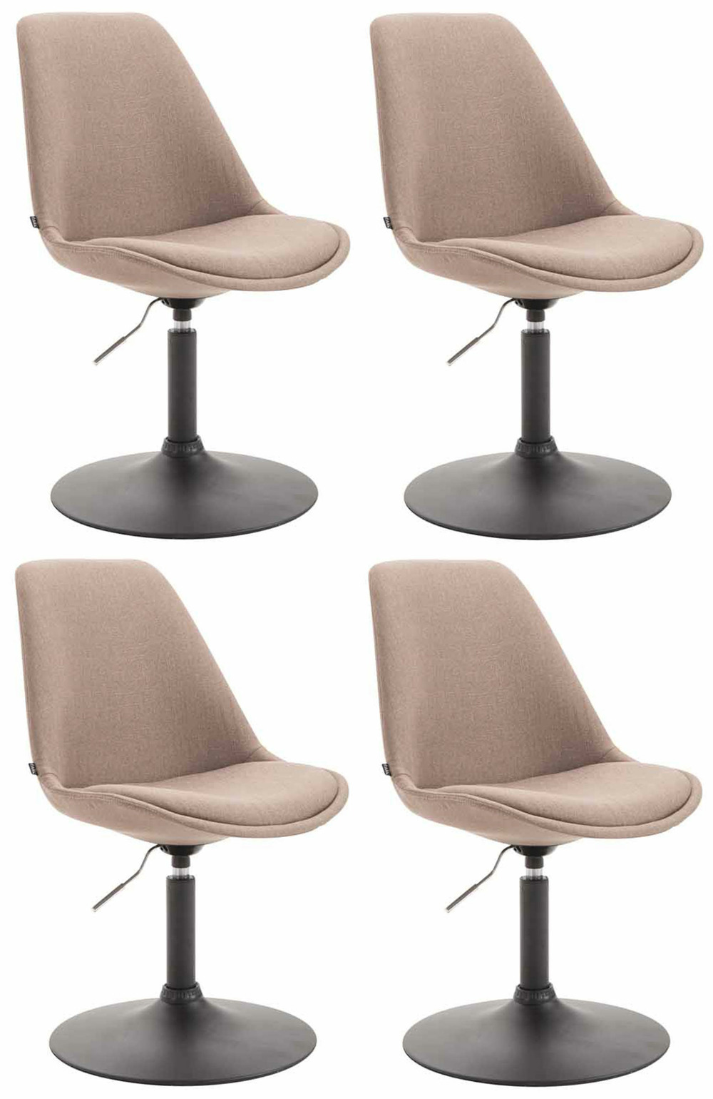 Lot de 4 chaises maverick b en tissu