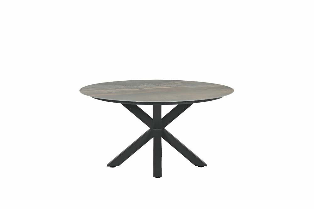 Garden impressions table de jardin lowland – ø150 cm – centostone rome bronze