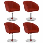 Chaises de salle à manger 4 pcs rouge similicuir