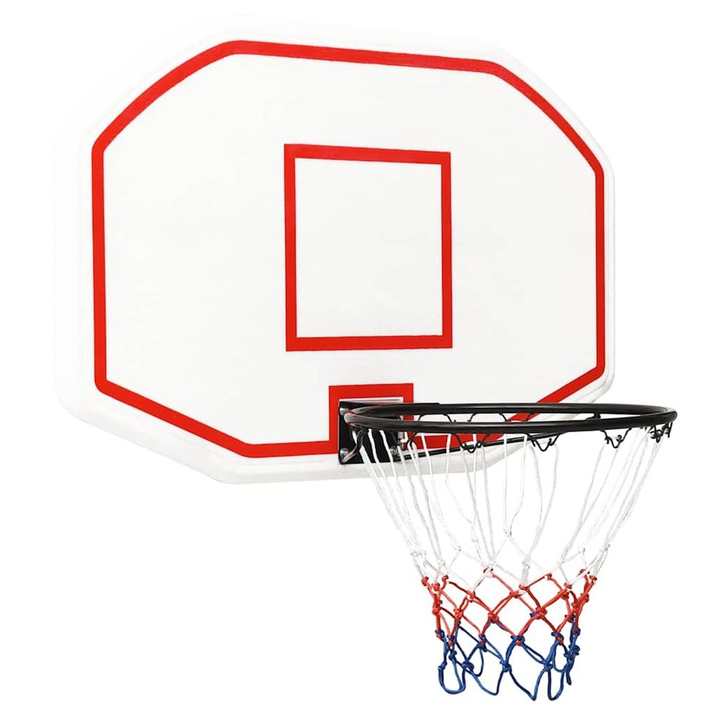 Panneau de basket-ball blanc 109x71x3 cm polyéthylène