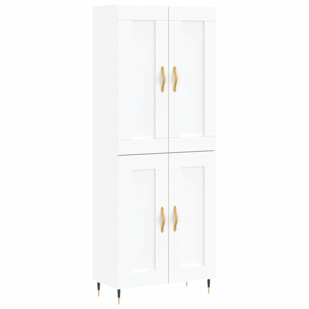 Buffet bahut commode armoire meuble de rangement organisateur cuisine salle de séjour salon haut 69,5 x 34 x 180 cm bois d'in