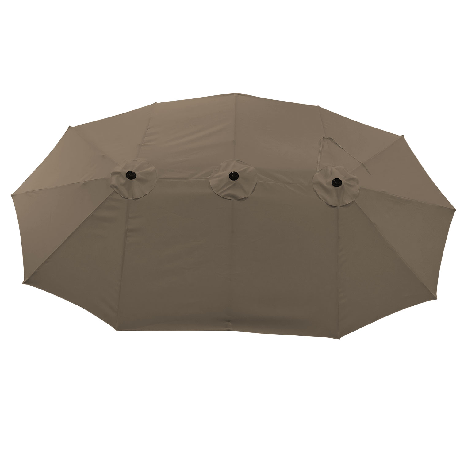Parasol double 2,7x4,6m linai taupe