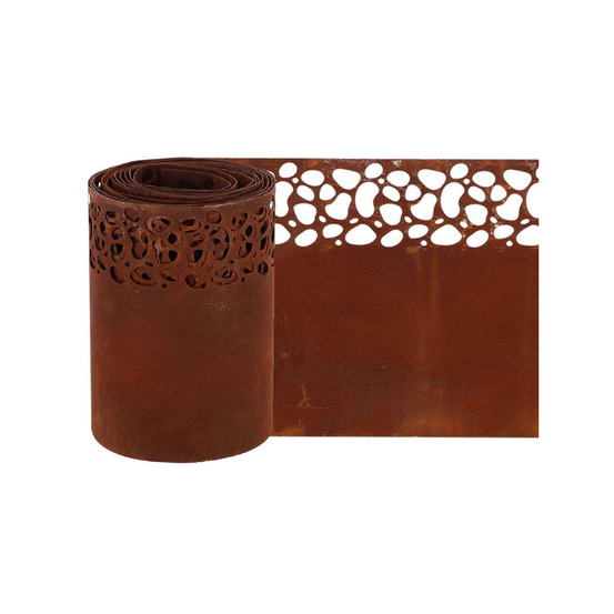Bordure de pelouse en acier 480 x 20 cm moucheté