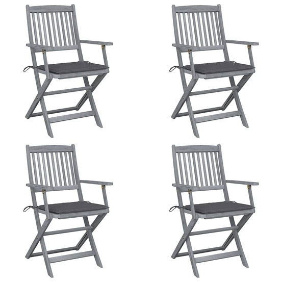 Chaises pliables d'extérieur 4 pcs
