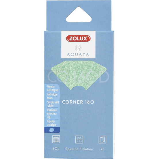 Filtre pour pompe corner 160, filtre co 160 d mousse anti-algues x 2. Pour