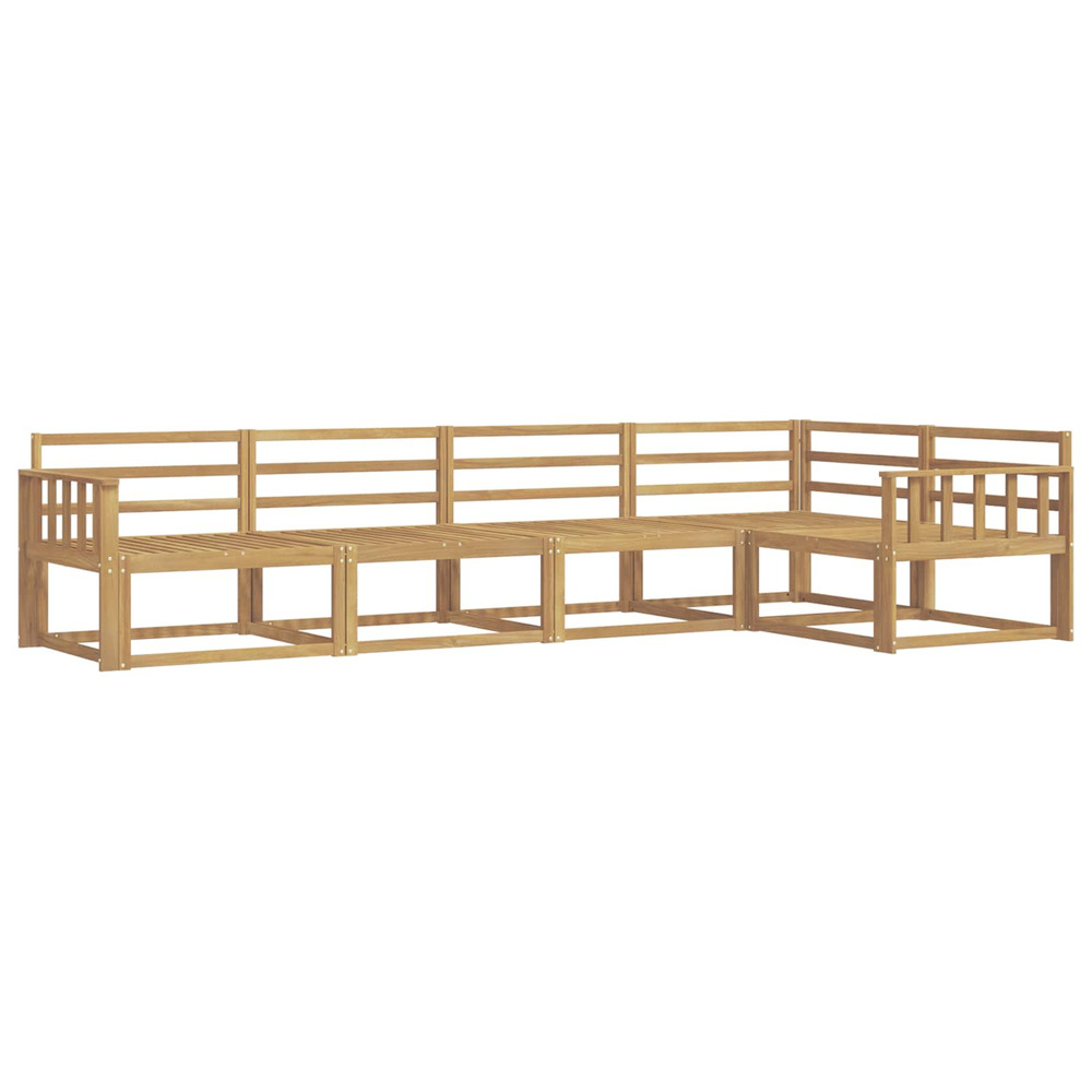 Ensemble de canapés d'extérieur 5 pcs blanc 327 x 168,5 x 73 cm