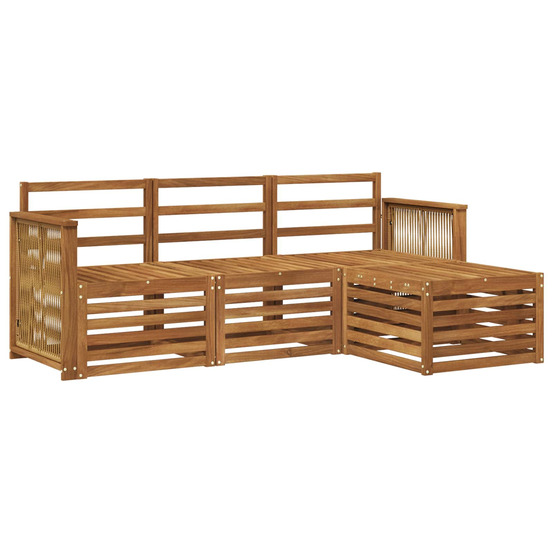 Ensemble de canapés d'extérieur 4 pcs naturel