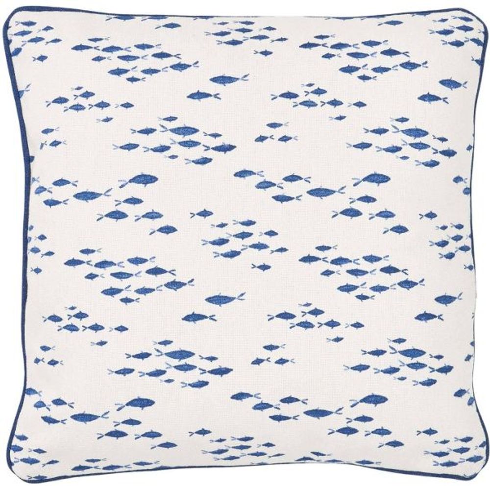 Coussin en coton sea 45 x 45 cm banc de poissons
