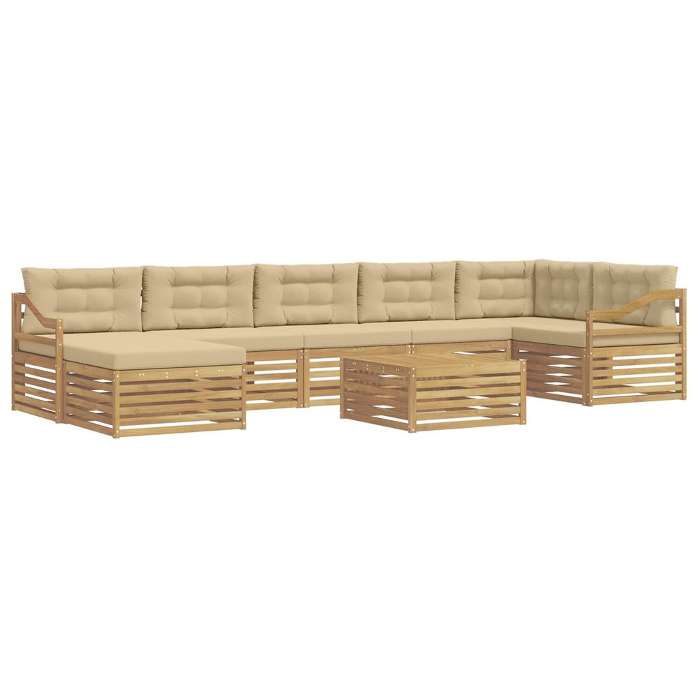 Ensemble de canapés d'extérieur 8 pc blanc et beige