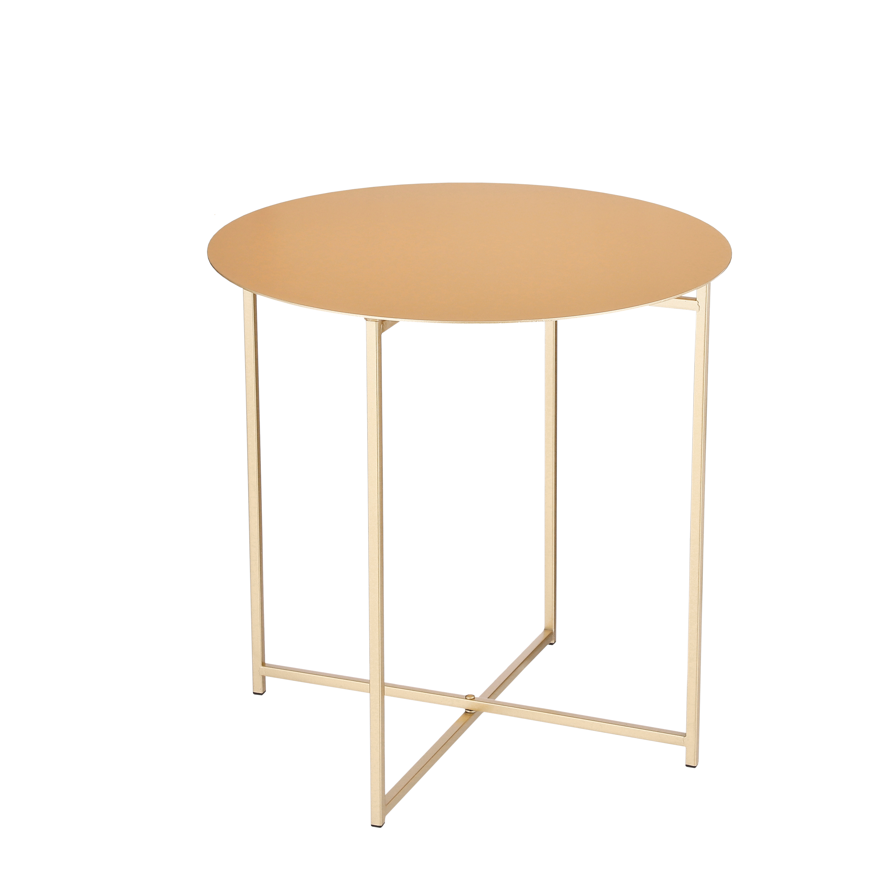 Mica decorations - table d'appoint en métal doré h45