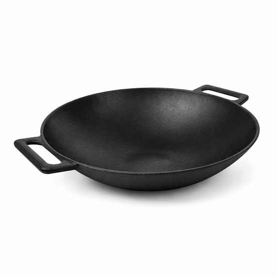 Poêle wok en fonte patton pour barbecue - ø 30,5 cm