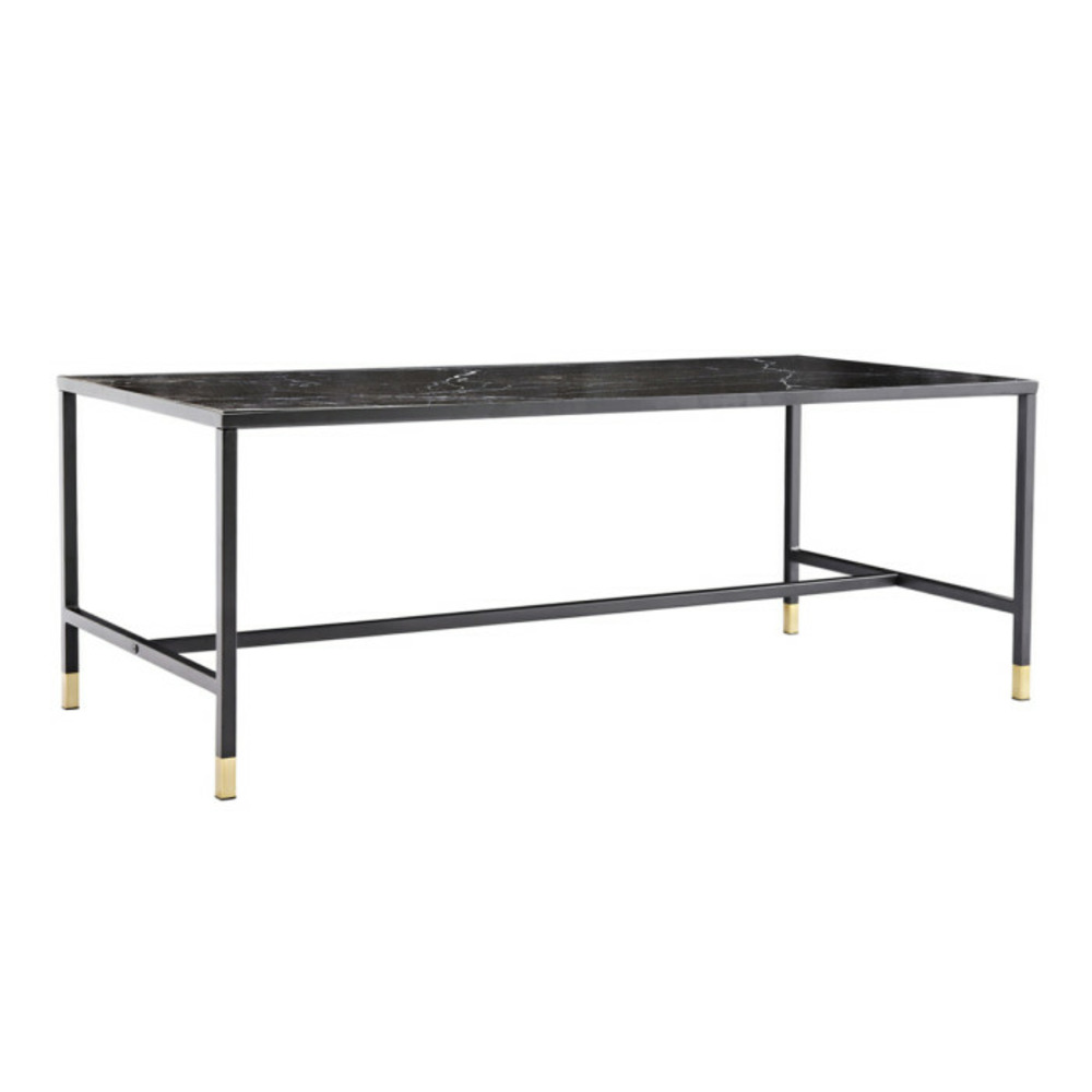 Table basse design en verre dipp 130cm noir
