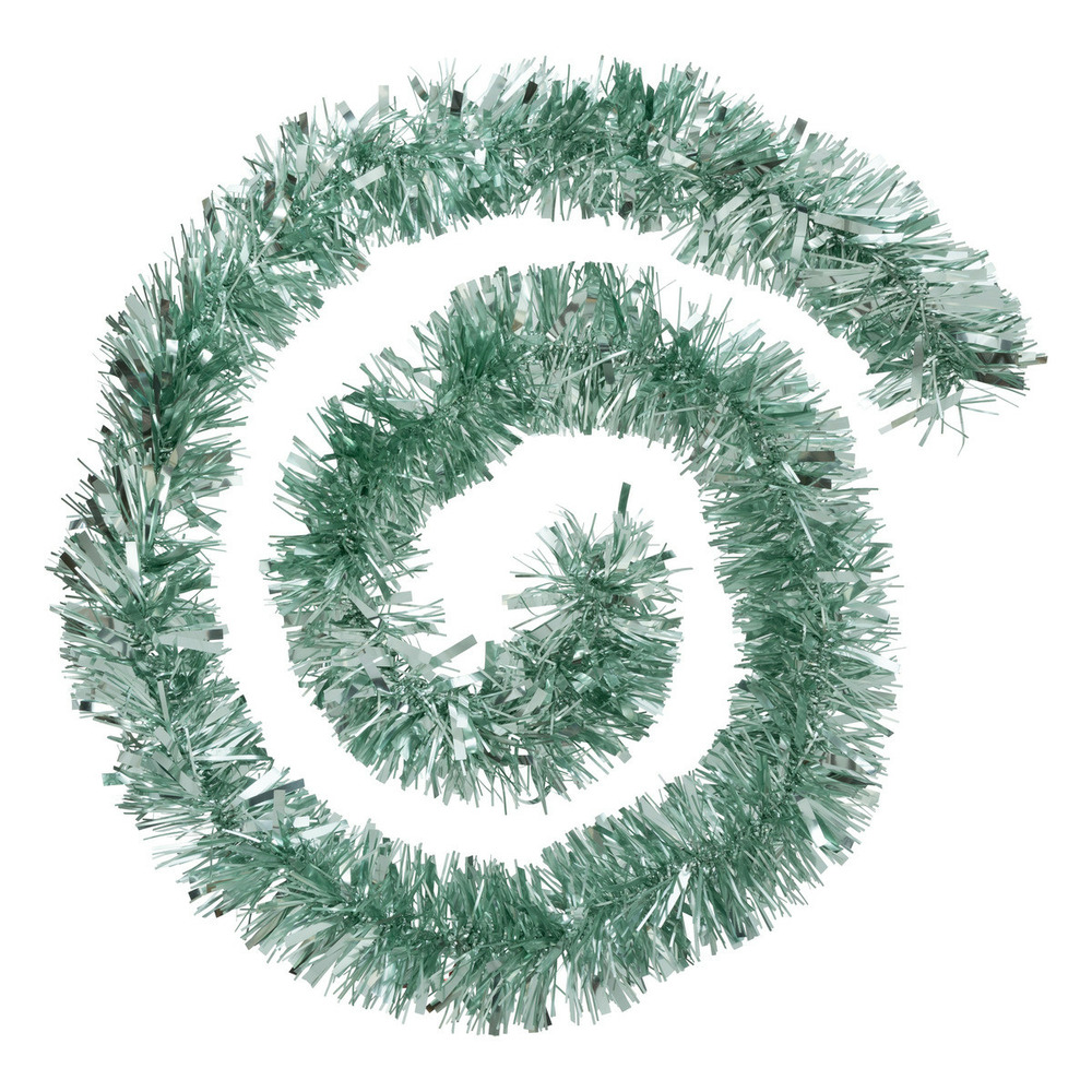 Guirlande de noël large 10 cm vert amande longueur 2 mètres