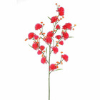 Ptmd fleur artificielle tuin - 60x45x108 cm - plastique - rouge