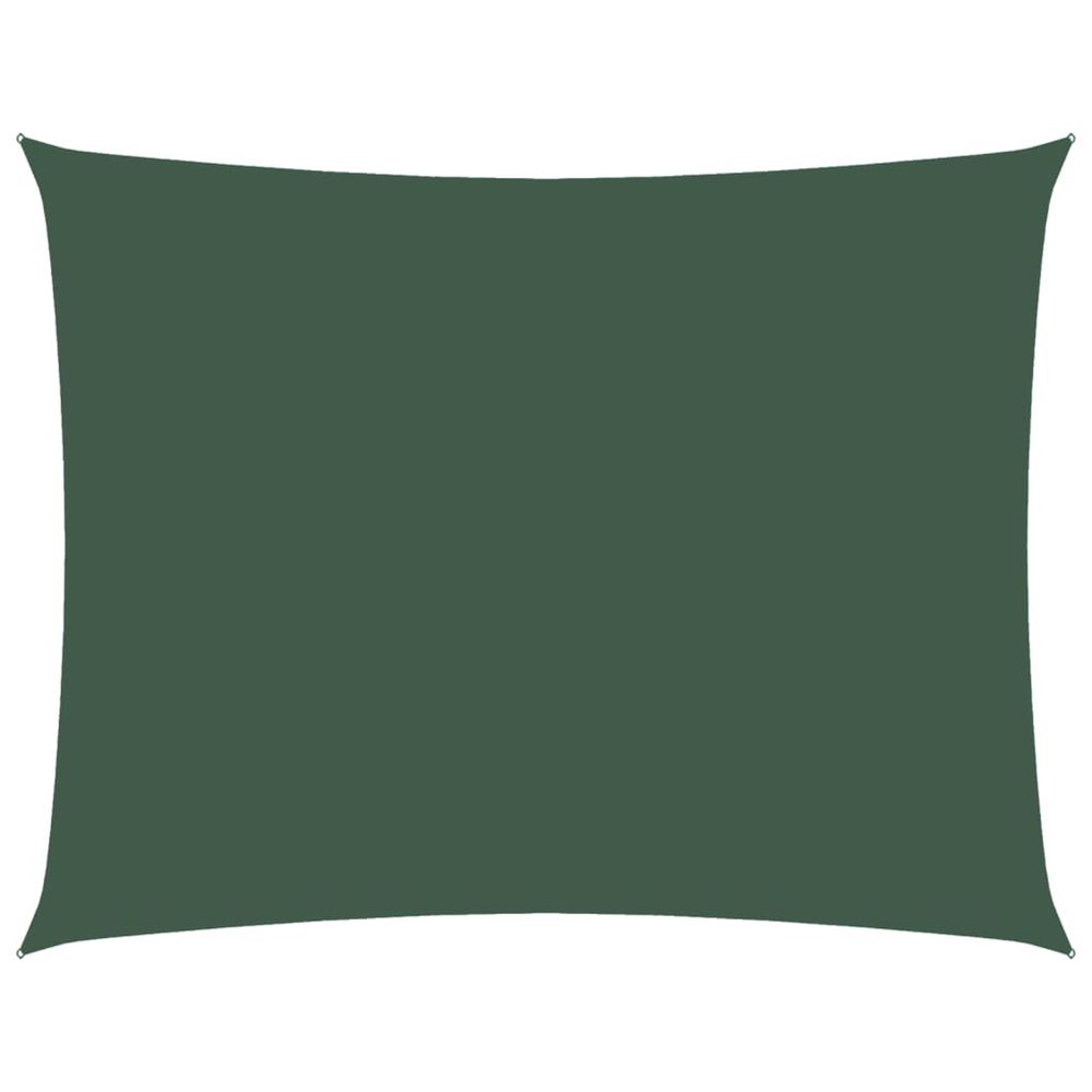 Voile de parasol tissu oxford rectangulaire 2,5x3,5m vert foncé