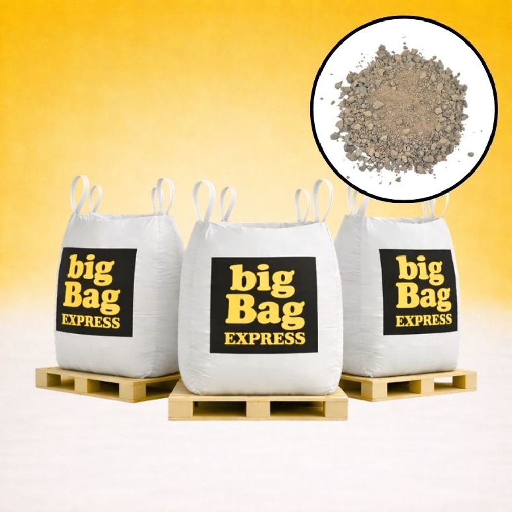 Pack 3 x big bag de +/- 1,5t sable à tranchée gris ø 0/6 mm - livraison premium