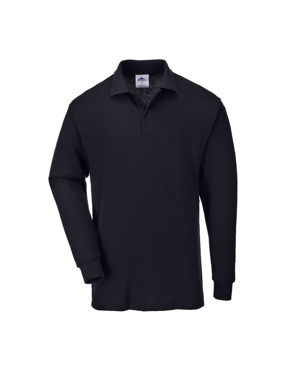 Polo manches longues couleur : noir taille s - portwest