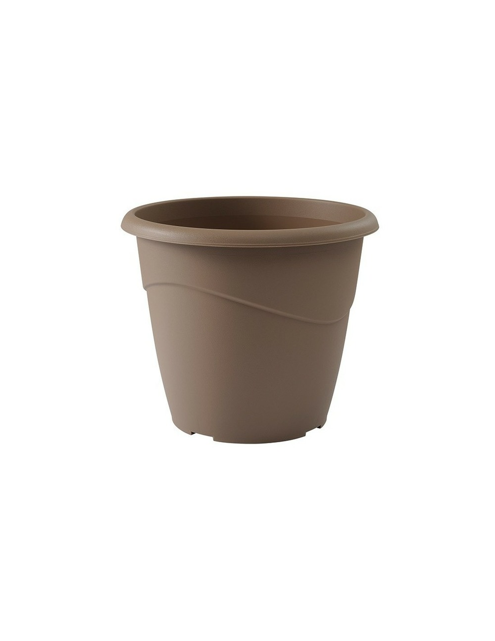 Pot de fleur rond marina diam 30 - 10 litres taupe - eda