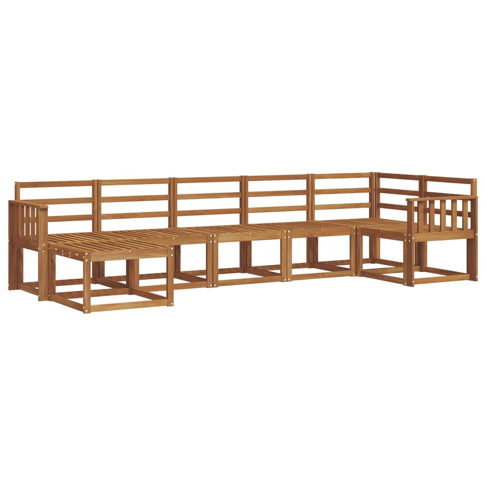 Ensemble de canapés d'extérieur 7 pcs naturel